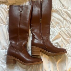 Modatope Knee High Boots Women Chunky Tall Long Boots for Women